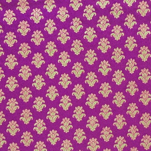 indian banarsi brocade, brocade fabric, magenta purple brocade, fabric by the yard, indian fabric, home decor - half yard and 1 yard - br189