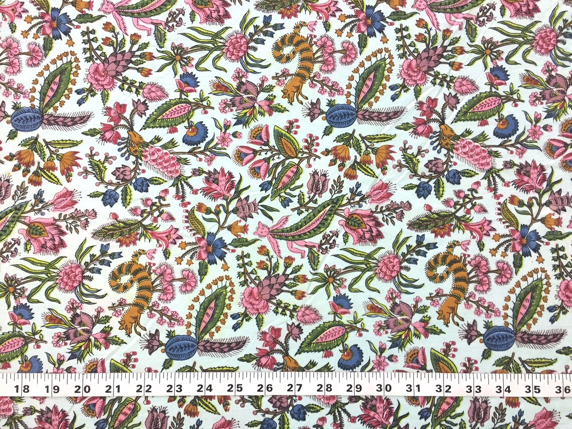 Home Decor Jaipur Cotton Fabric by the Yard Pure Cotton Etsy