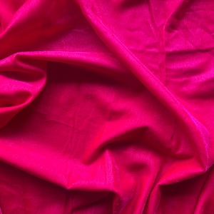 fuchsia velvet, velvet fabric, fabric by the yard, decorative fabric, Indian velvet fabric, diy craft, fabric for craft - 1 yard - vlt051
