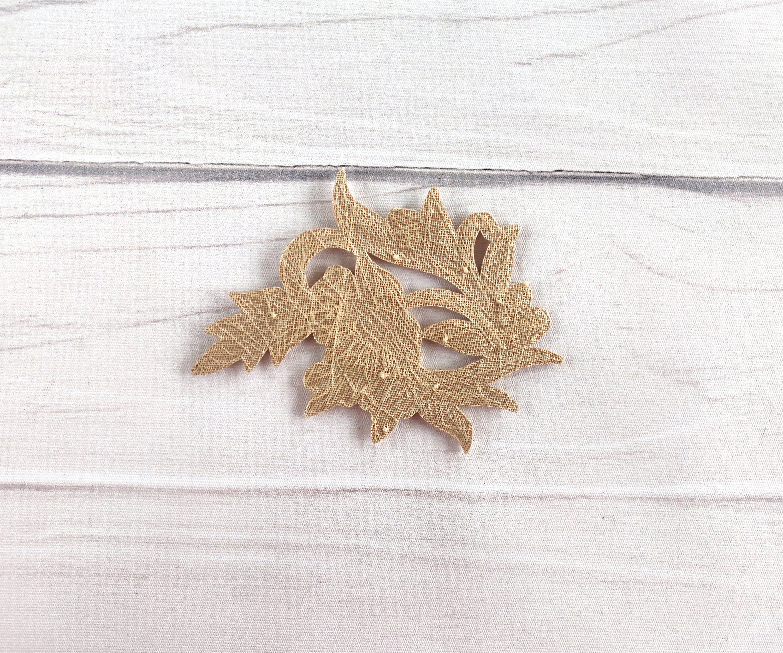 Plant Motif, Golden Motifs, Handmade, Sew on Applique, Diy, Craft