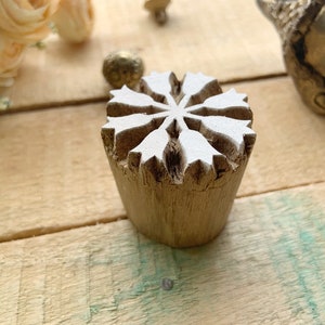 motivo de la india, bloque de flores, reserva de chatarra, bloque de metal, arte textil, sello decorativo, plantilla de tela, sello de madera hecho a mano - 1 pieza - blk189