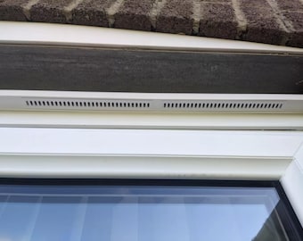 Window Door External Grille Trickle Air Vent Slot Covers White Plastic Exterior Grill PVC Frame