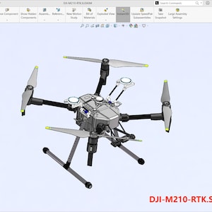 4ロータードローン3Dモデル | SolidWorks + STEPファイル | DIYドローン工作プロジェクト