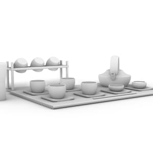 Nytt teset i kinesisk stil - Samling av 12 designer | 3D-utskrivbara STL-filer + originella Rhino .3DM-källfiler | Komplett digitalt paket bild 3