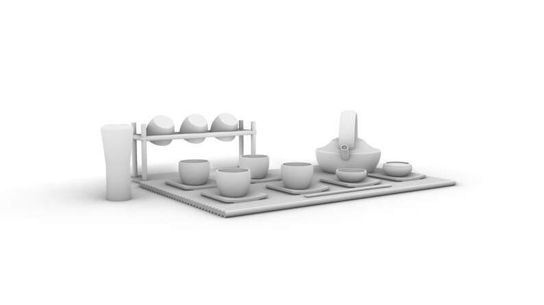 Nytt teset i kinesisk stil - Samling av 12 designer | 3D-utskrivbara STL-filer + originella Rhino .3DM-källfiler | Komplett digitalt paket bild 3