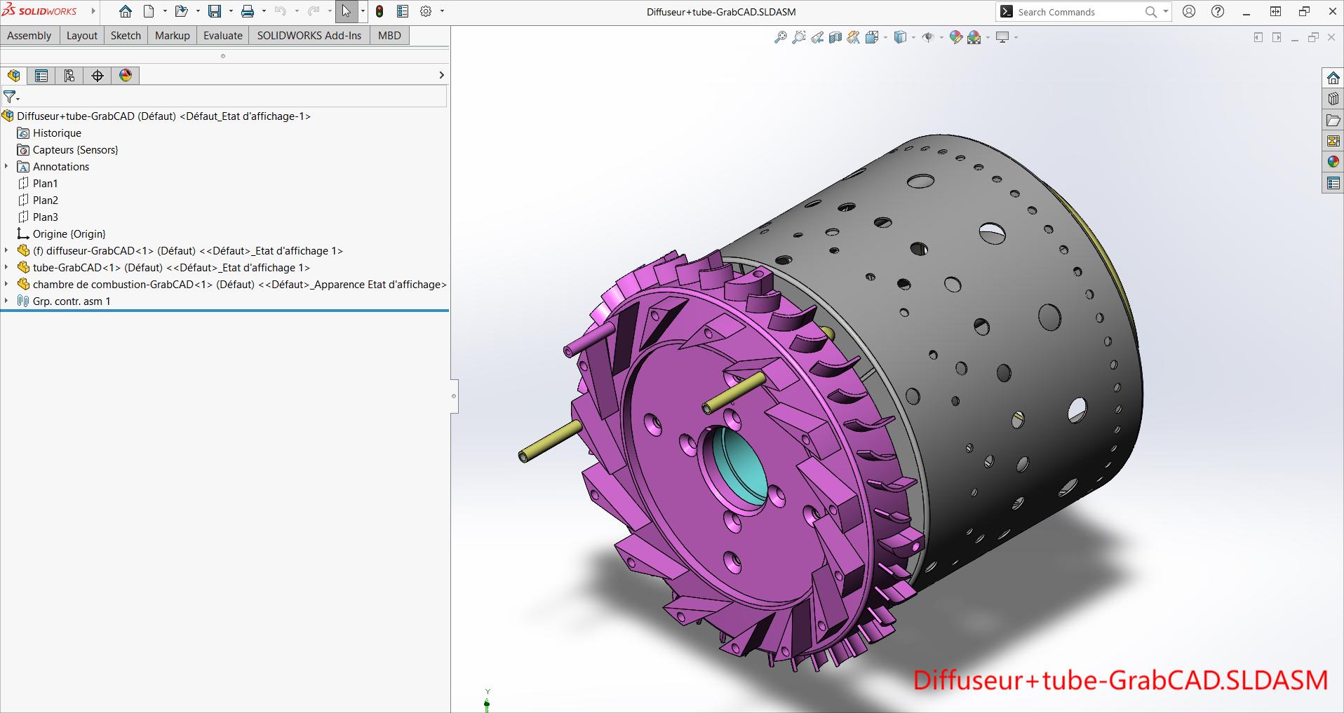 RC Aircraft Turbojet Engine 3D Model | Editable Solidworks, STEP ...