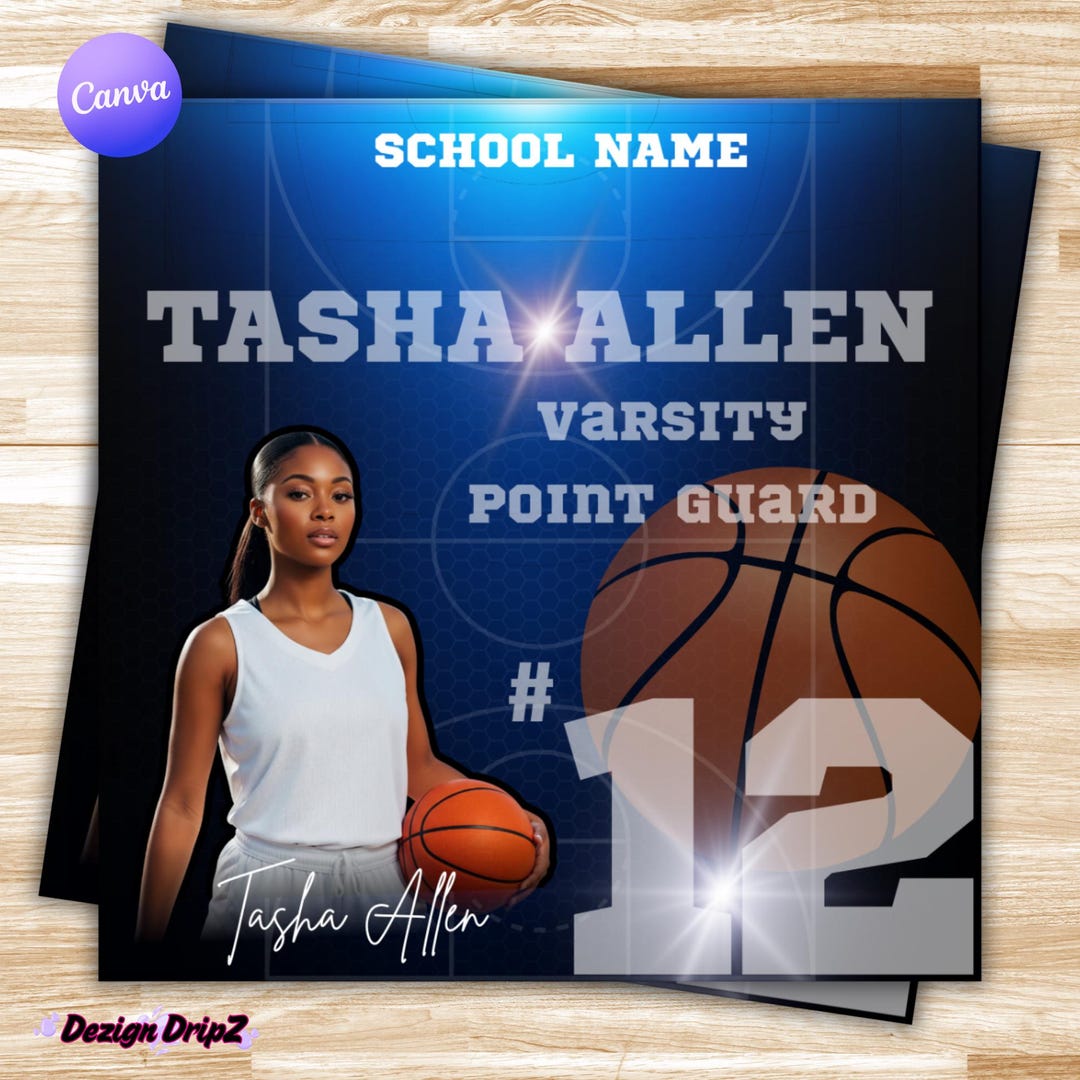 Basketball Player Profile Template Editable Canva Sports Resume