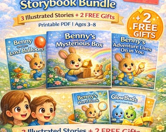 Benny Kids Storybook Bundle – 3 Illustrated Stories + 2 Free PDFs Ages 3–8