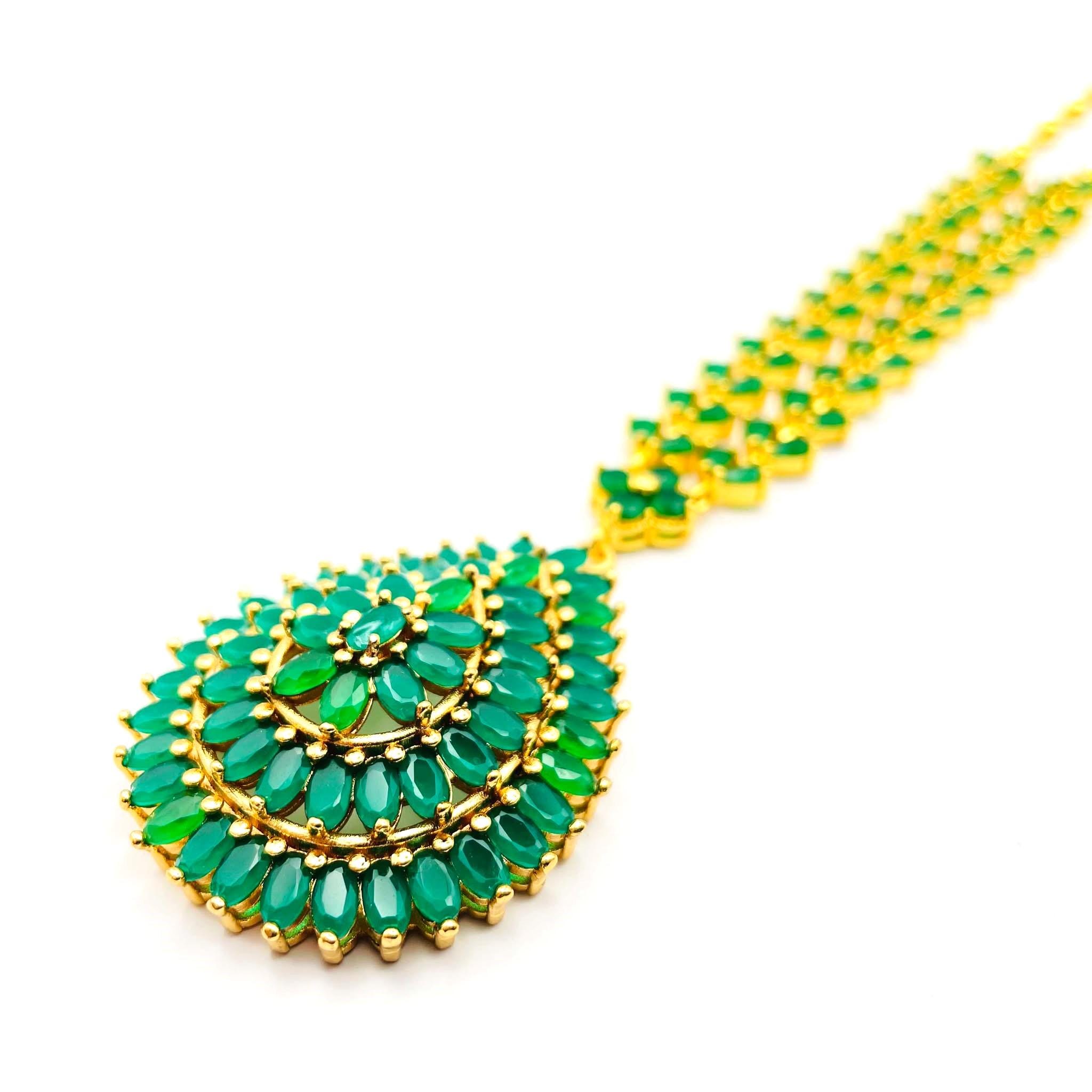 Girocollo In Oro Con Pietre Verdi A Zig Zag | Collane - Foto 2