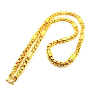 Necklace 24&quot; 24K Yellow Gold Plated Men Women Jewelry