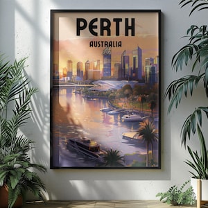 Australien Perth Poster - Digitaler Download Australien Wandkunst, Perth Western Australia Poster