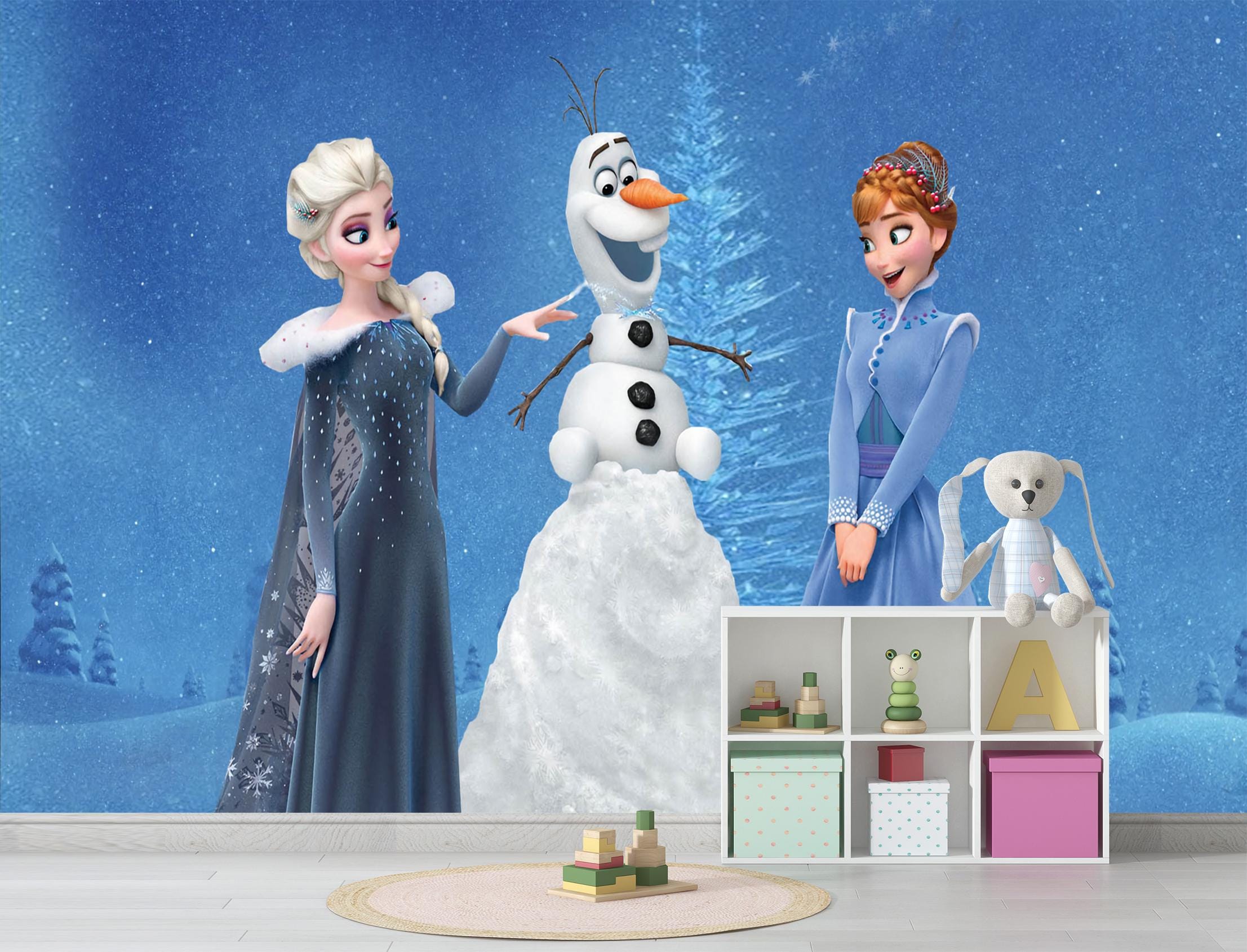 Frozen Winter Wonderland Wall Mural - Kids Room Decor (peel and