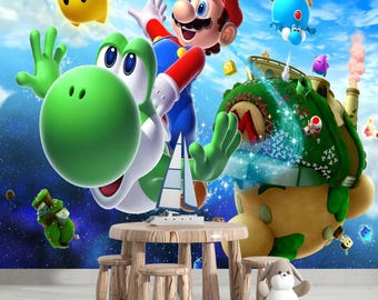 Amiiba Stickers muraux Super Mario à monter soi-même pour chambre d