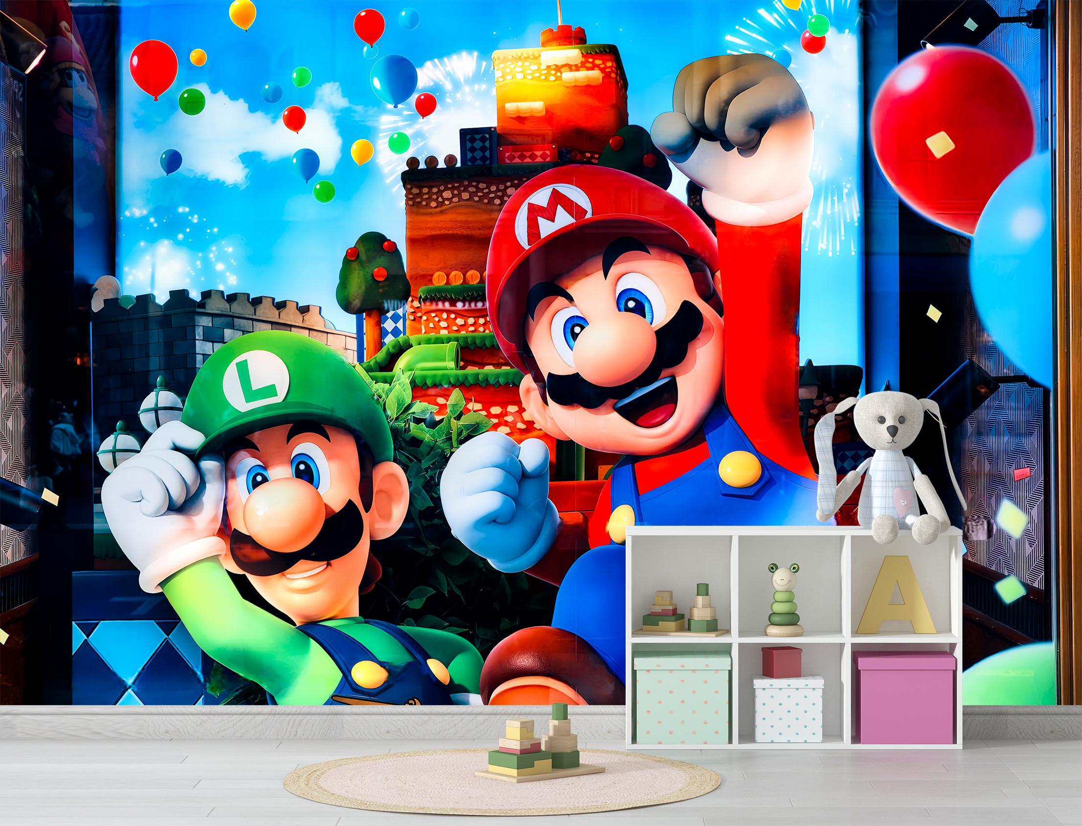 Mario & Luigi Poster: Super Bros Colorful Wall Art - Gamer Gift - Etsy