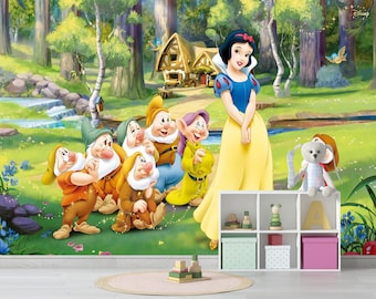 ディズニー 白雪姫と七人の小人 ヴィンテージ壁紙 レア 1ヤードあたり