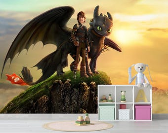 Hiccup & Ohnezahn Poster: Drachenzähmen leicht gehäkelt Wandkunst