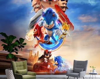 ソニック・ザ・ヘッジホッグ3の壁紙：粘着式不織布ウォールアート