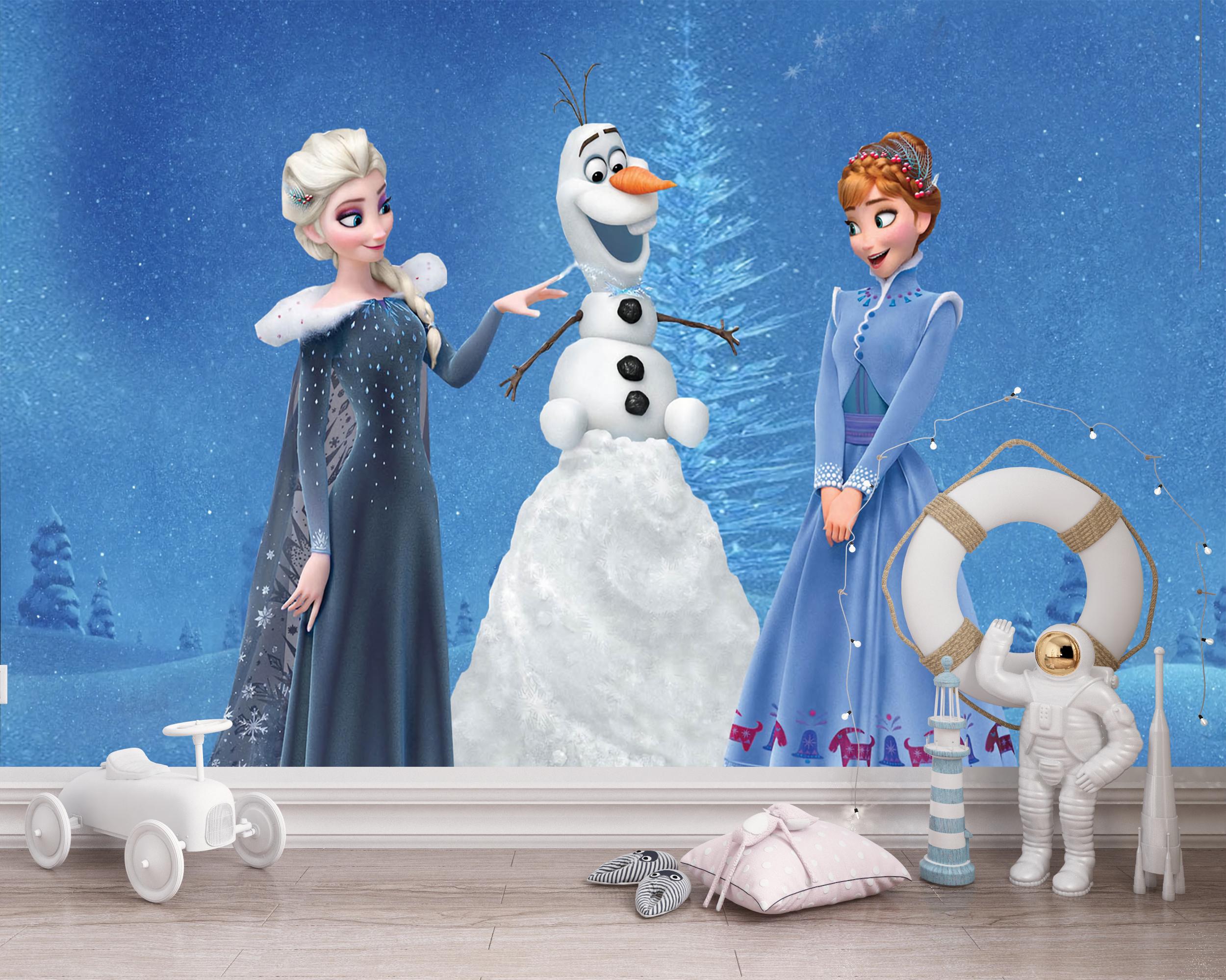 Frozen Winter Wonderland Wall Mural - Kids Room Decor (peel and