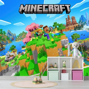 Carta da parati Minecraft, giochi Minecraft autoadesiva, stacca e attacca, tessuto non tessuto