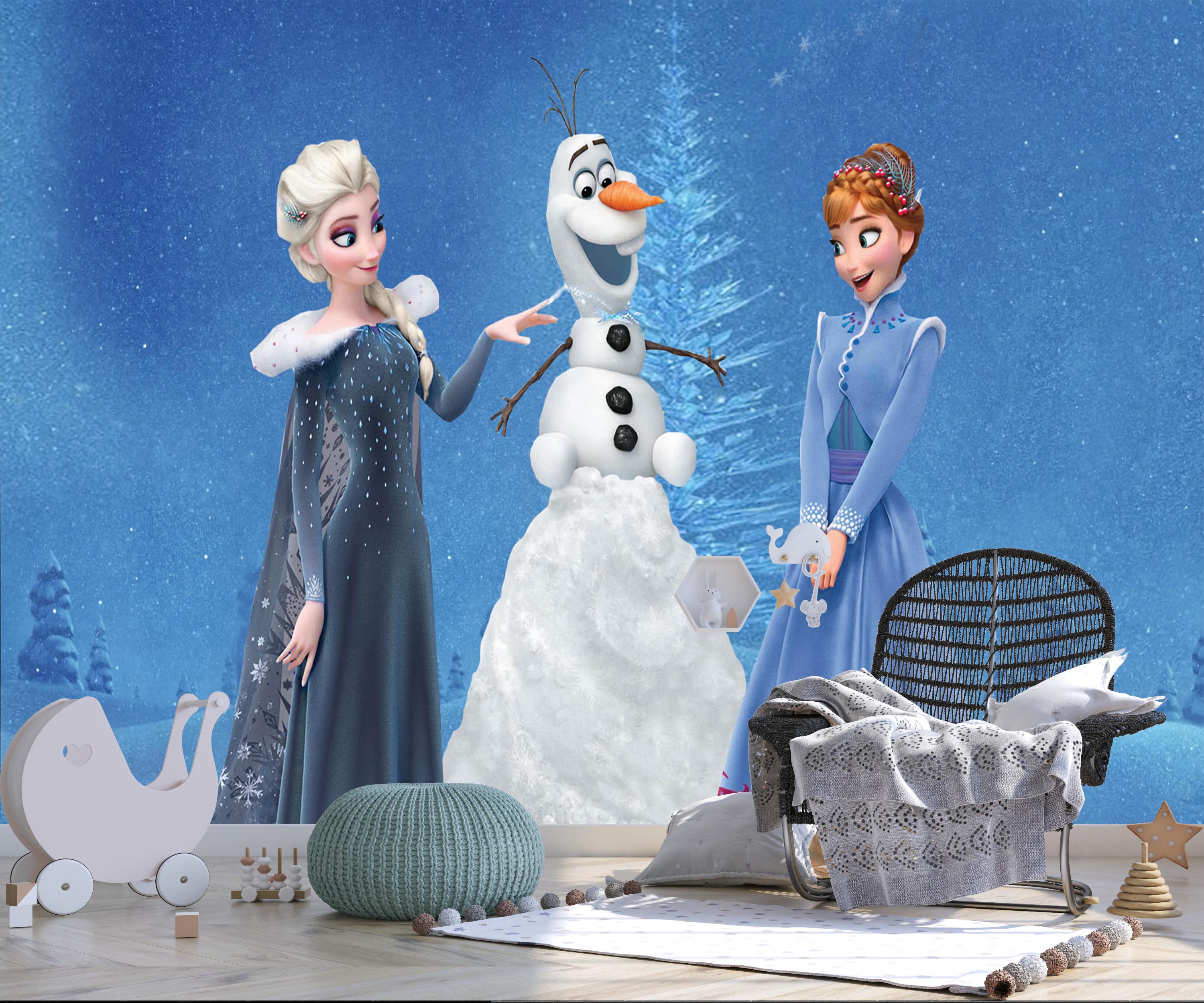 Frozen Winter Wonderland Wall Mural - Kids Room Decor (peel and