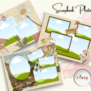 Scrapbook Photo Book Canva Template | Printable Memory Book | Editable Family Album | Digital Flipbook | Instant Download | Template | Canva