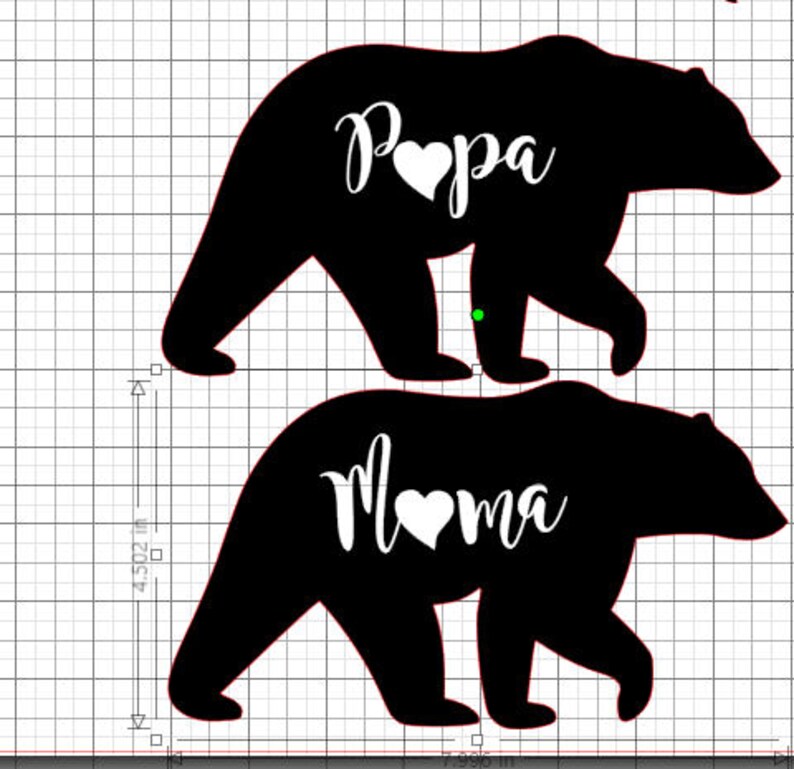 Moma Bear/papa Bear Decal-vinyl Decal/sticker Car Decal Custom Decal ...