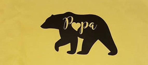 Moma Bear/papa Bear Decal-vinyl Decal/sticker Car Decal | Etsy