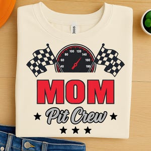 Family Racing Birthday PNG Clipart – Dad Mom Birthday Boy Pit Crew Matching Shirt Design Speedometer Race Party Sublimation PNG