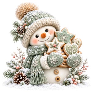 Pacchetto di 40 clipart di pupazzi di neve che sbirciano, simpatici pupazzi di neve natalizi invernali ad acquerello in formato JPG, download digitale