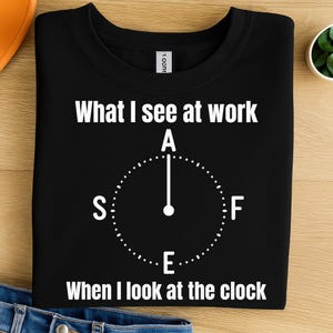 Funny Work Coffee Mug PNG Clipart – What I See at Work Clock Joke Design for Office Humor, Sarcastic Shirts, Mugs, DTF, Sublimation