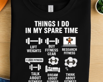 Cose che faccio nel mio tempo libero Fitness PNG Clipart - Divertente design per amanti della palestra e sollevamento pesi per magliette, tazze, stampa a sublimazione e DTF