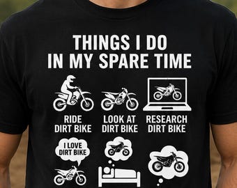 Funny Motocross Quote PNG - Things I Do in My Spare Time for T-Shirts & Mugs