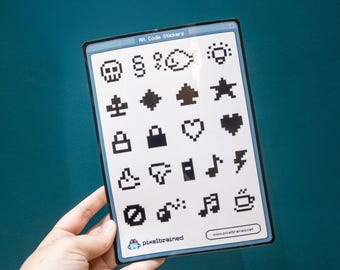 Habbo Hotel Pixel Alt Code Bobba Sticker Sheet Habmoji