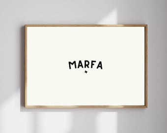 Marfa Texas Digital Printable Wall Art