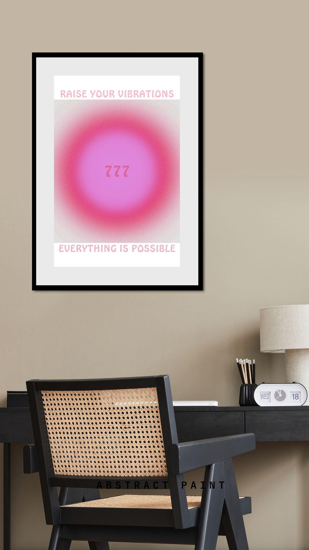 Pink Aura Wall Art Print: Retro Affirmation Poster (digital Download ...
