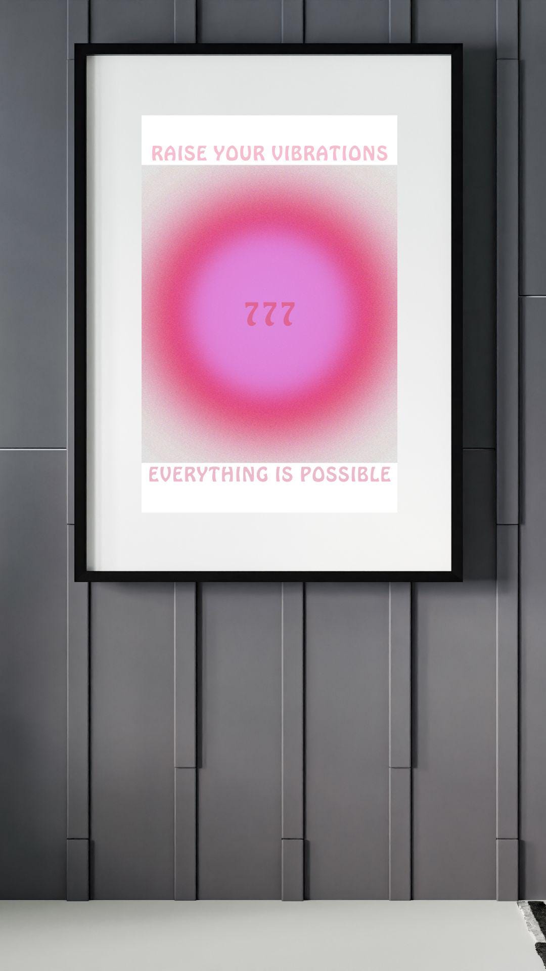 Pink Aura Wall Art Print: Retro Affirmation Poster (digital Download ...