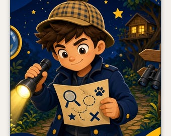 Printable Detective Spy Puzzle Hunt for Kids | Secret Agent Birthday Party Game PDF