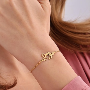 Breathe Bracelet for Yoga Lover 14K Gold Breathe Yoga Bracelet for Women Spiritual Yoga Breathe Bracelet Dainty Yoga Bracelet Gift for Her
