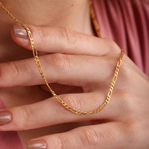 14K Gold Chain Necklace for Women Sterling Silver Chain for Girls Figaro Chain, Twist Chain, Paperclip Chain, Cuban Chain, Box Chain