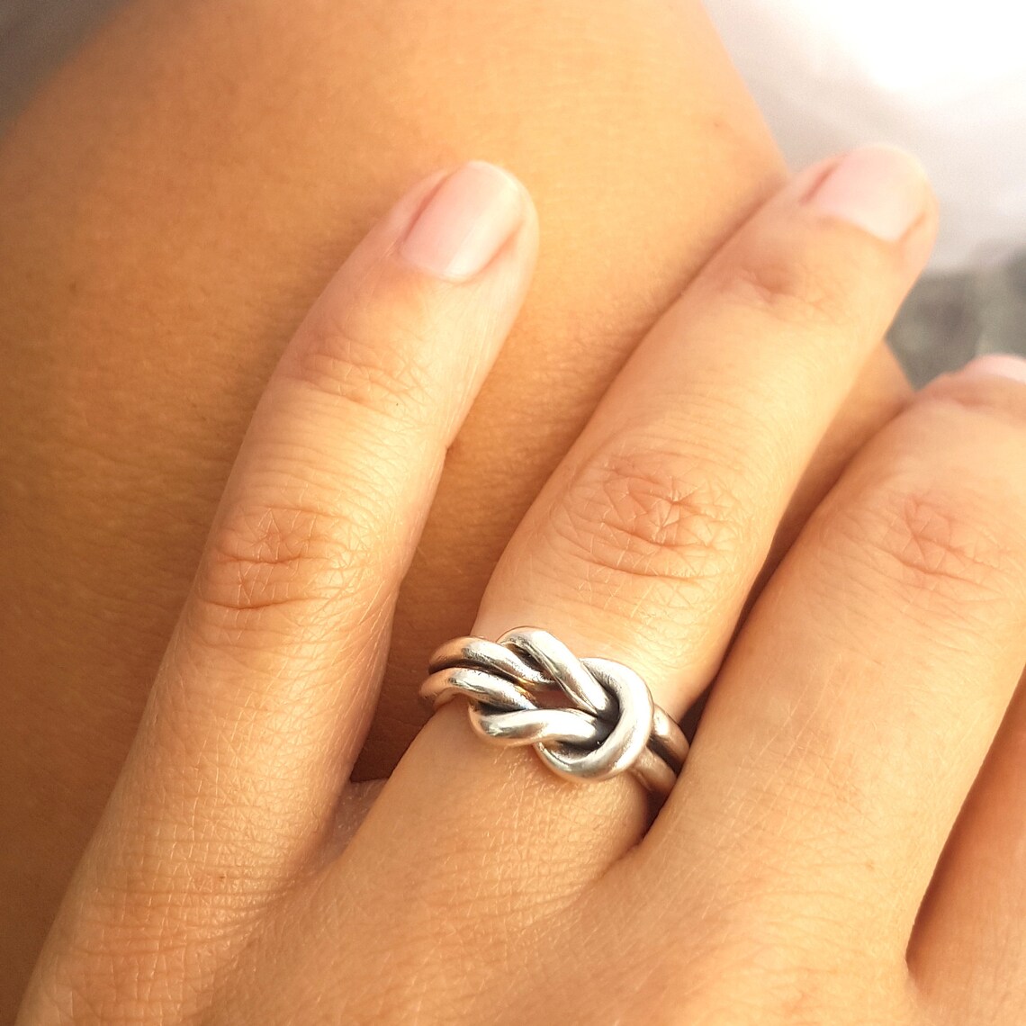Chunky Sailor Knot Ring in Sterling Silver Handcrafted Etsy