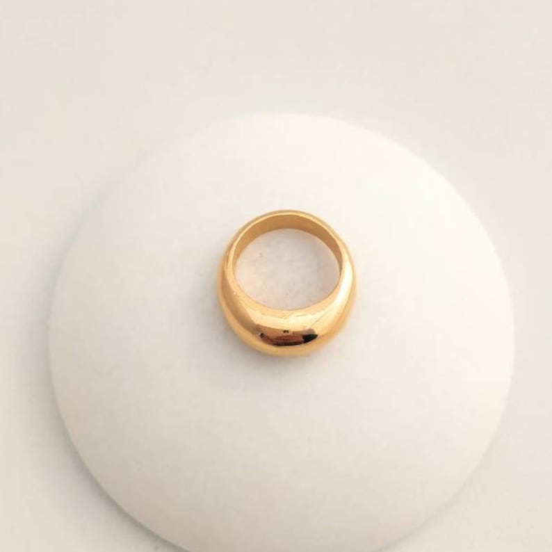 statement ring for her dome ring gold plated