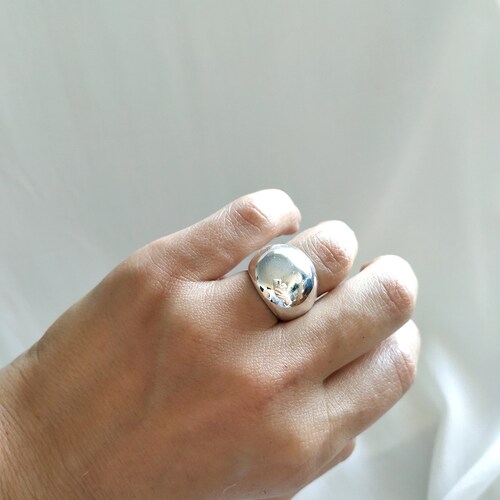 Minimalist Sterling Silver dome Ring / Made in Etsy