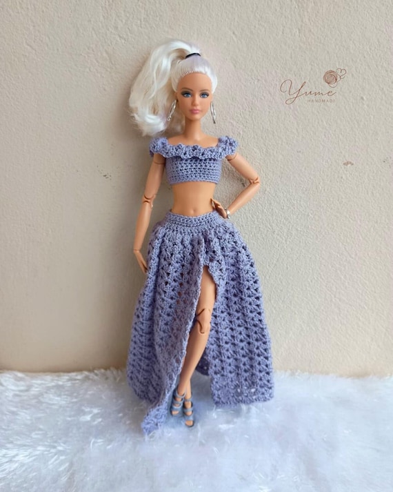 crochet barbie doll dress free pattern Mini or Long Crochet Barbie Dress