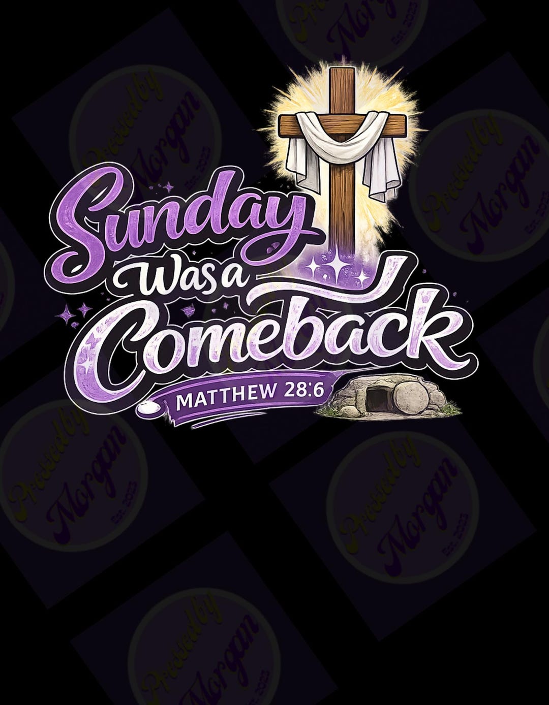 Resurrection Scripture Print | Sunday Comeback Matthew 28:6 (digital ...