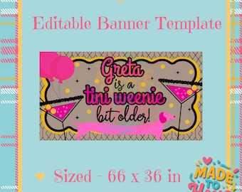 A Tini Weenie Bit Older Banner Template | Editable Canva Design (Digital Download)