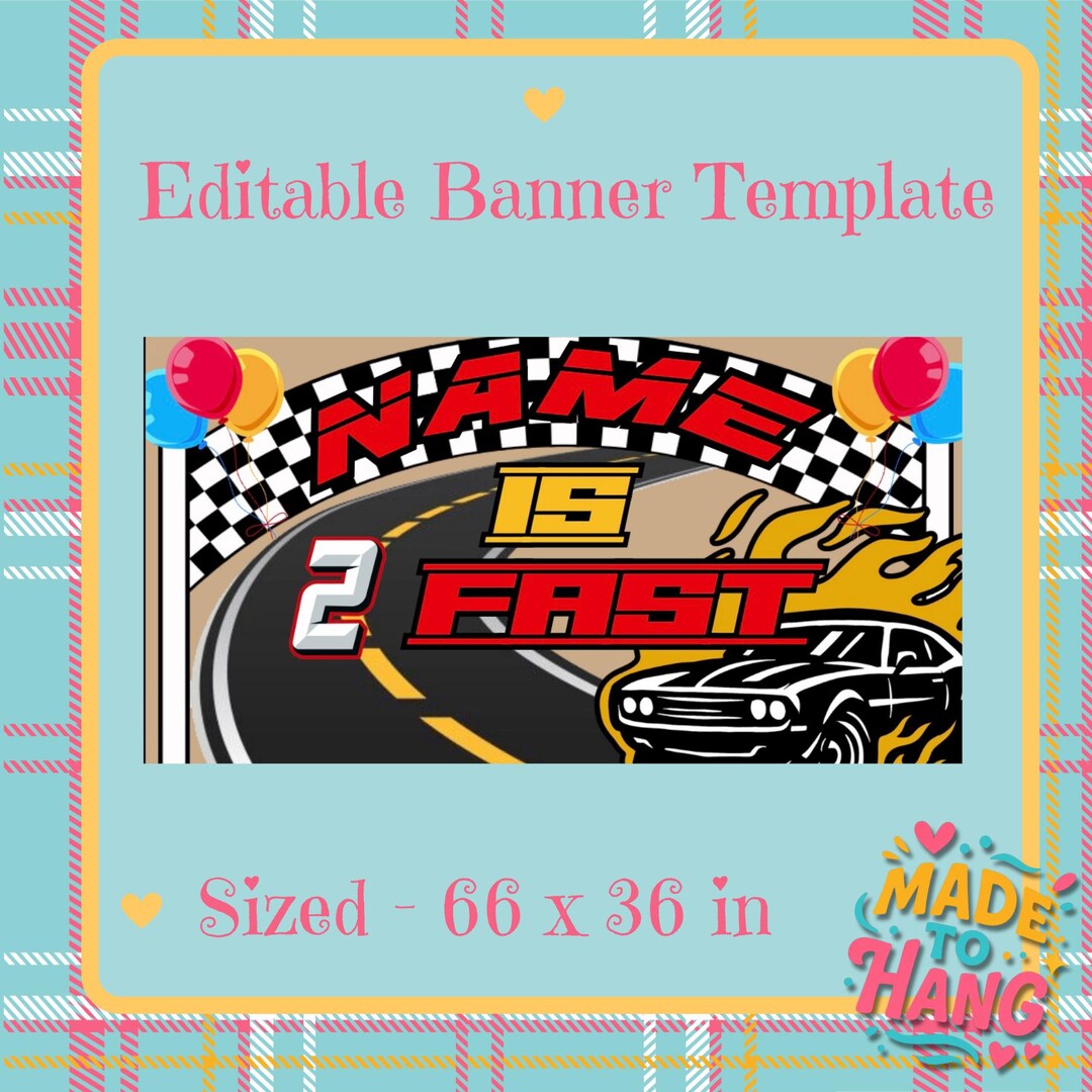 2 Fast Banner Template | Editable Canva Design (digital Download) - Etsy