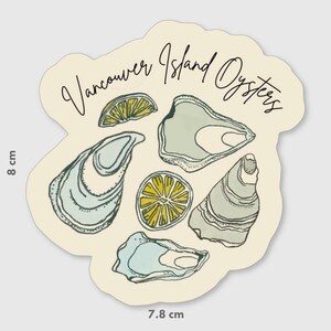 Adesivo de vinil Vancouver Island Oysters
