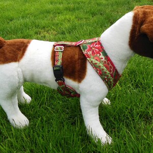 Christmas Paisley Comfort Soft Dog Harness Made to order image 3