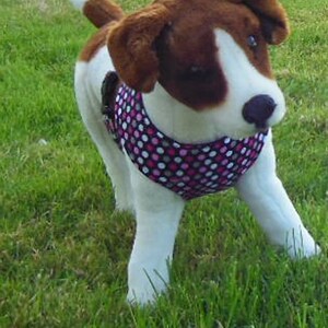 Polka Dot Comfort Soft Dog Harness. Made to Order image 2