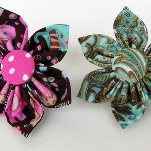 Dog collar Flower or Bow tie for Dog Collar or Harness Made to Order Any Fabric of your choice in my shop. image 2